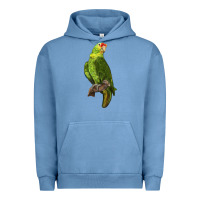 Pigment Pebble Blue New Zealand Paraket Parrot Urban Hoodie - LillyAllenDesigns