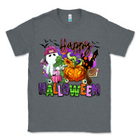 Charcoal Heather Happy Halloween Classic Tee - RanaPortraitStore