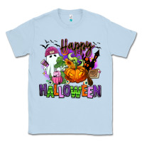 Dusty Blue Happy Halloween Classic Tee - RanaPortraitStore