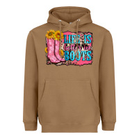 Toasted Coconut life is better in boots Heavyweight Hoodie - Zillion Design Studio
