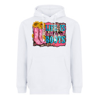 White life is better in boots Heavyweight Hoodie - Zillion Design Studio