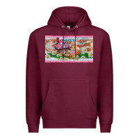 Burgundy happy easter y'all rabbit sippy cup Premium Hoodie - BarkalooDesign