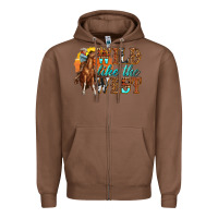 Chestnut wild like west Zipper Hoodie - texasbilliewilder