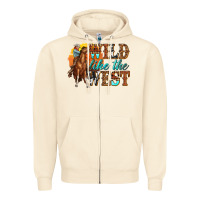 Sandshell wild like west Zipper Hoodie - texasbilliewilder