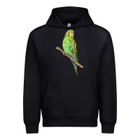 Black Budgeriar Bird Parrot Urban Hoodie - LillyAllenDesigns