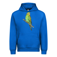 Cobalt Budgeriar Bird Parrot Urban Hoodie - LillyAllenDesigns