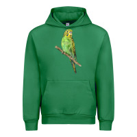 Emerald Budgeriar Bird Parrot Urban Hoodie - LillyAllenDesigns