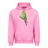 Fuchsia Pink Budgeriar Bird Parrot Urban Hoodie - LillyAllenDesigns