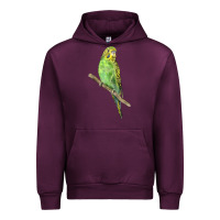 Mauve Wine Budgeriar Bird Parrot Urban Hoodie - LillyAllenDesigns
