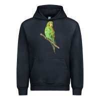 Navy Budgeriar Bird Parrot Urban Hoodie - LillyAllenDesigns