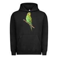 Pigment Black Budgeriar Bird Parrot Urban Hoodie - LillyAllenDesigns
