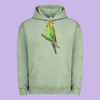 Budgeriar Bird Parrot Urban Hoodie Designed By Lillyallendesigns
