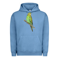 Pigment Pebble Blue Budgeriar Bird Parrot Urban Hoodie - LillyAllenDesigns