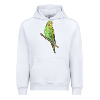 White Budgeriar Bird Parrot Urban Hoodie - LillyAllenDesigns