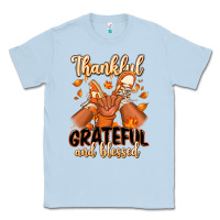 Dusty Blue Thankful grateful and Blessed black boy sneakers Classic Tee - RanaPortraitStore