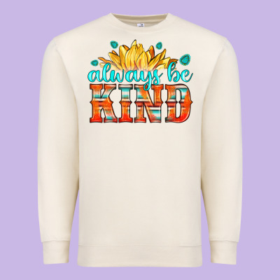 Always Be Kind Premium Sweatshirt Designed By Hra Design Shop