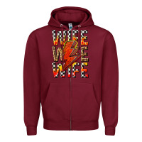 Burgundy wife wife wife Zipper Hoodie - texasbilliewilder