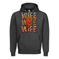 Charcoal Heather wife wife wife Zipper Hoodie - texasbilliewilder