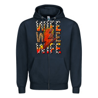 Navy wife wife wife Zipper Hoodie - texasbilliewilder