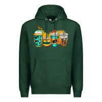 Sports Green ice hockey coffee Premium Hoodie - Jasminsmagicworld