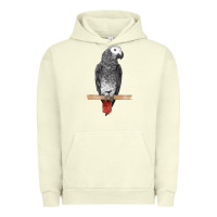 Pigment Pistachio African Gray Parrot Bird Urban Hoodie - LillyAllenDesigns