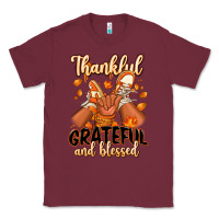 Burgundy Thankful grateful and Blessed black baby girl Classic Tee - RanaPortraitStore