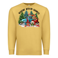 Antique Gold hanging with my gnomies Premium Sweatshirt - FaDigitalArtStudio