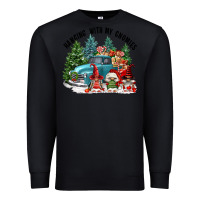 Black hanging with my gnomies Premium Sweatshirt - FaDigitalArtStudio