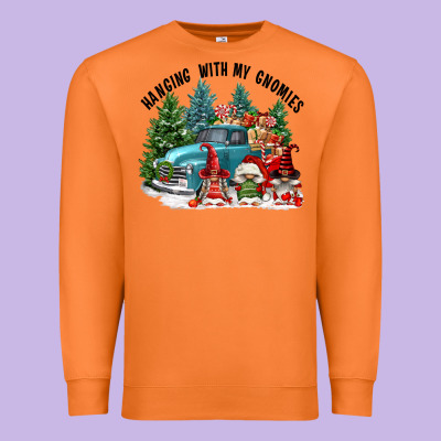 Hanging With My Gnomies Premium Sweatshirt Designed By Fadigitalartstudio
