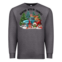 Charcoal Heather hanging with my gnomies Premium Sweatshirt - FaDigitalArtStudio