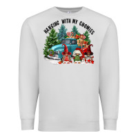 Dove Grey hanging with my gnomies Premium Sweatshirt - FaDigitalArtStudio