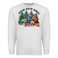 Oatmeal Heather hanging with my gnomies Premium Sweatshirt - FaDigitalArtStudio