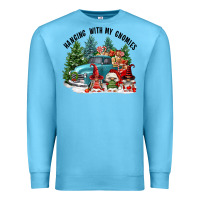 Ocean Blue hanging with my gnomies Premium Sweatshirt - FaDigitalArtStudio