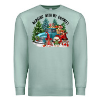Seafoam hanging with my gnomies Premium Sweatshirt - FaDigitalArtStudio