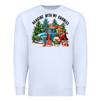 White hanging with my gnomies Premium Sweatshirt - FaDigitalArtStudio