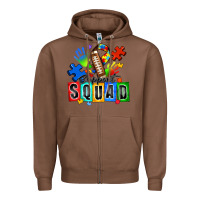 Chestnut american football support squad autism Zipper Hoodie - Zillion Design Studio