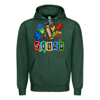 Sports Green american football support squad autism Zipper Hoodie - Zillion Design Studio