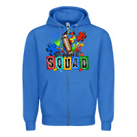 True Royal american football support squad autism Zipper Hoodie - Zillion Design Studio