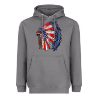 Storm american flag indian headdress Heavyweight Hoodie - RanaPortraitStore