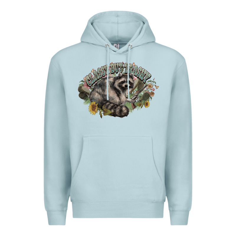 Classy But Trashy Racoon Premium Hoodie by NancyCooperArtShop | Teevron