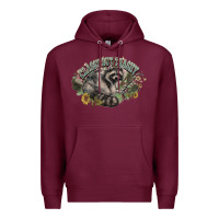 Burgundy classy but trashy racoon Premium Hoodie - NancyCooperArtShop
