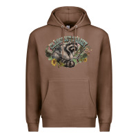 Chestnut classy but trashy racoon Premium Hoodie - NancyCooperArtShop