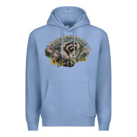 Colony Blue classy but trashy racoon Premium Hoodie - NancyCooperArtShop