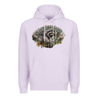 Lilac classy but trashy racoon Premium Hoodie - NancyCooperArtShop