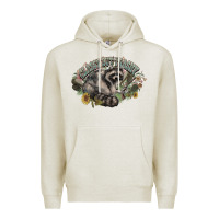 Oatmeal Heather classy but trashy racoon Premium Hoodie - NancyCooperArtShop