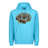 Ocean Blue classy but trashy racoon Premium Hoodie - NancyCooperArtShop