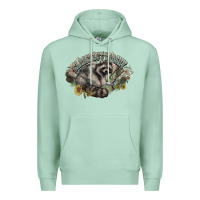 Seafoam classy but trashy racoon Premium Hoodie - NancyCooperArtShop