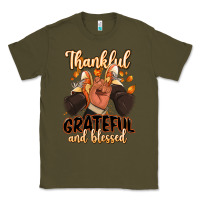 Army Green Thankful grateful and Blessed black man sneakers Classic Tee - RanaPortraitStore