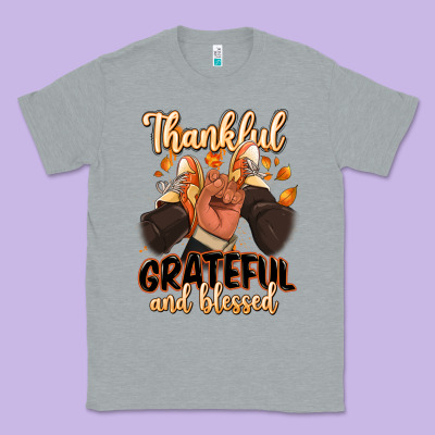 Thankful Grateful And Blessed Black Man Sneakers Classic Tee Designed By Ranaportraitstore