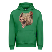 Emerald american yorkshire pig face Urban Hoodie - LillyAllenDesigns